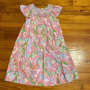 Petite Palace paisley smocked dress